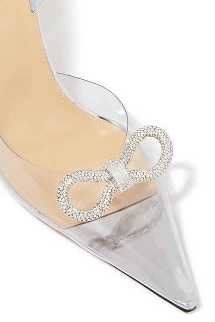 Exclusive Crystal Bow 110 PVC Pumps